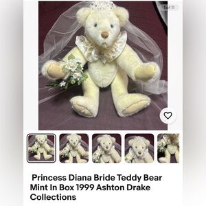 Elegant Cream Bride Teddy Bear